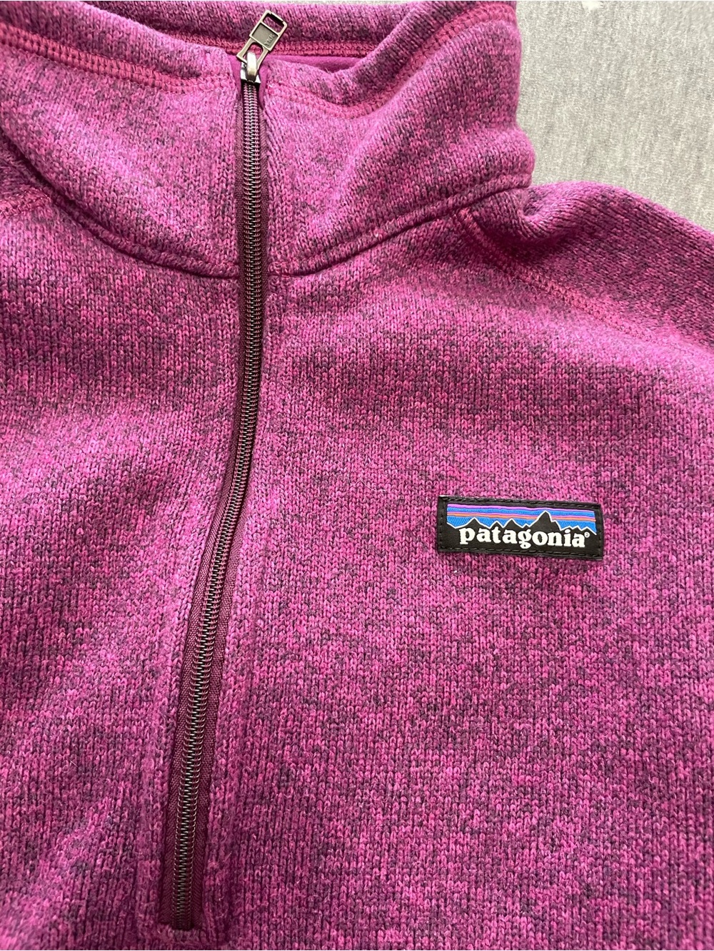 Patagonia Better Sweater 1/4 Zip Fleece Pullover Violet Red Dark Currant M - Picture 3 of 8